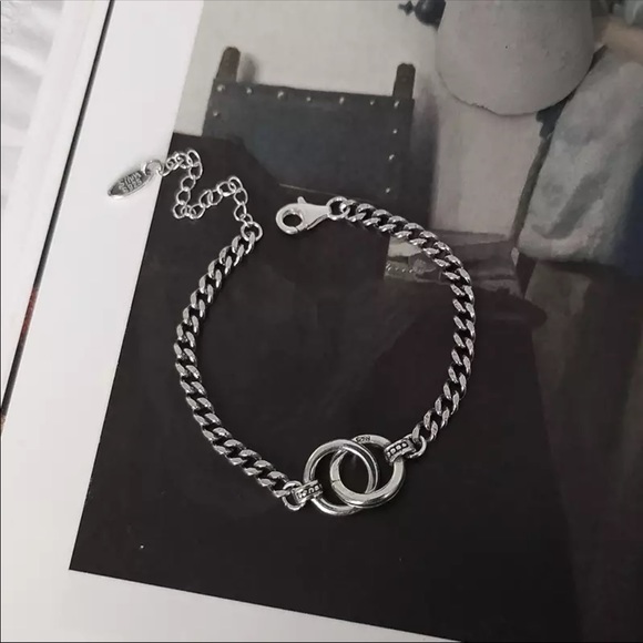 925 sterling silver link chain bracelet - Picture 6 of 7